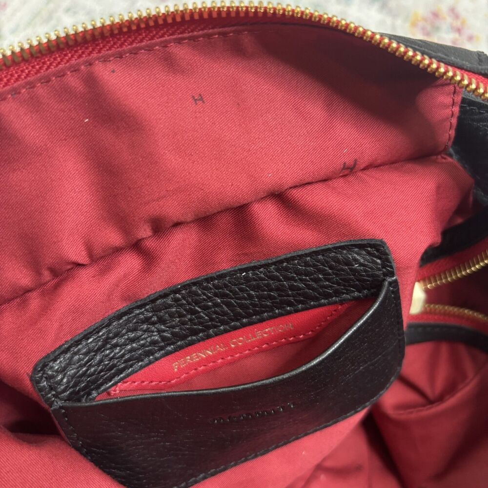 Tom (Large) Black Shoulder Hobo Bag with Gold Stud Accents - Picture 8 of 12